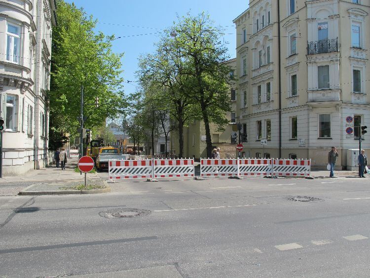 Augsburg: Sperrung der Holbeinstraße Augsburg: Sperrung der Holbeinstraße