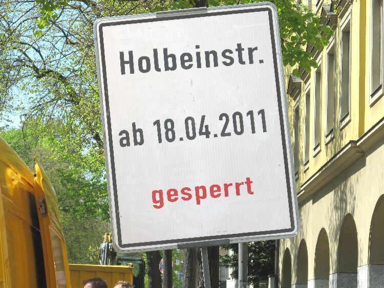 Augsburg: Sperrung der Holbeinstraße