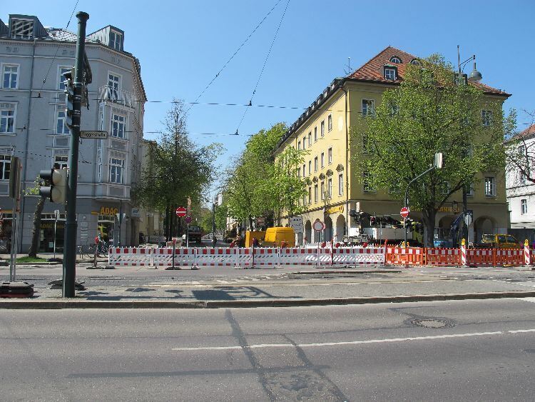 Augsburg: Sperrung der Holbeinstraße Augsburg: Sperrung der Holbeinstraße