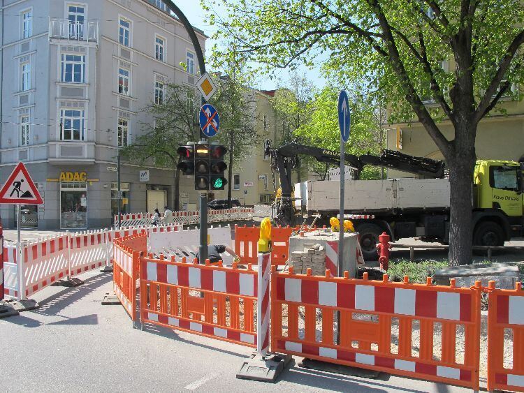 Augsburg: Sperrung der Holbeinstraße Augsburg: Sperrung der Holbeinstraße