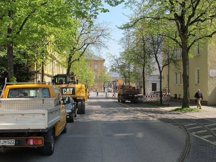 Augsburg: Sperrung der Holbeinstraße Augsburg: Sperrung der Holbeinstraße