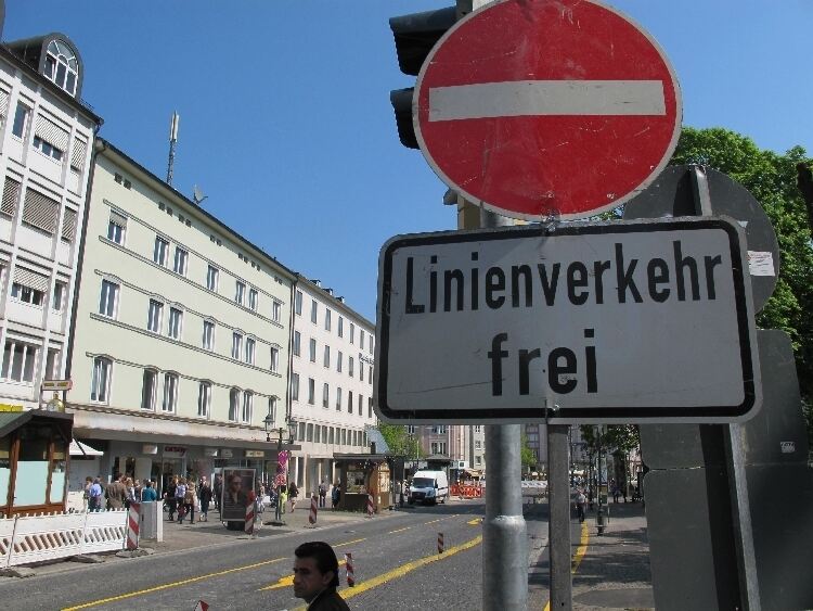 Umbauarbeiten Königsplatz Augsburg