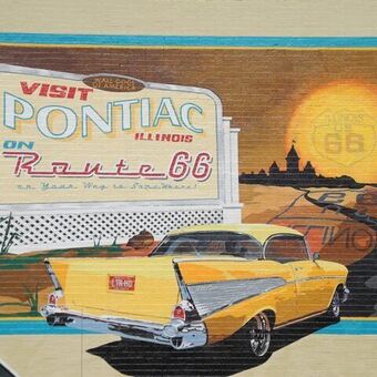 Wallpainting Route 66, Foto: Dietmar Stanka