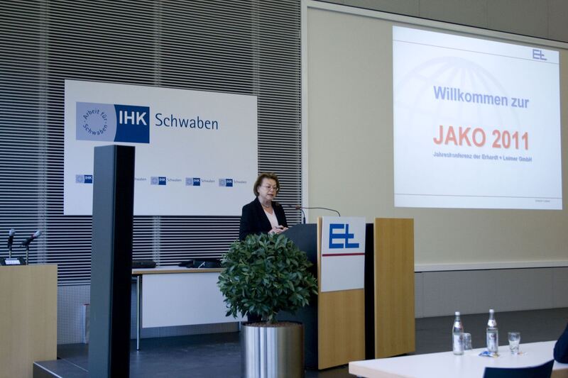 Hannelore Leimer von Erhardt+Leimer blickt auf ein erfolgreiches Jahr 2011 zurück, Foto: Erhardt+Leimer