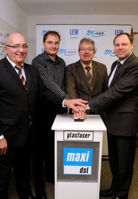 Anton Schneid, Andreas Bauer, Georg Vellinger und Johannes Stepperger, Foto: LEW TelNet/Plössel
