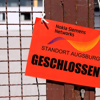 Das aus für Augsburg? Nokia Siemens Networks schließt Standort Bild: Bildmontage © Markus Bormann - Fotolia.com/NSN/B4B SCHWABEN