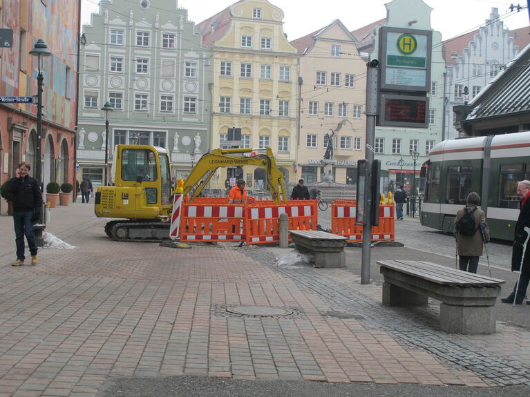 Und weiter gehts beim Kö-Umbau, Foto: B4B SCHWABEN Und weiter gehts beim Kö-Umbau, Foto: B4B SCHWABEN