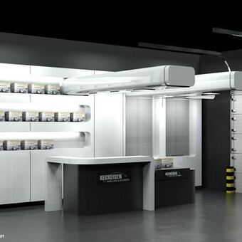 Die Shoplösung für den neuen Verkaufsraum der Firma Keckeisen. Foto: Horney Design und Gestaltung GmbH