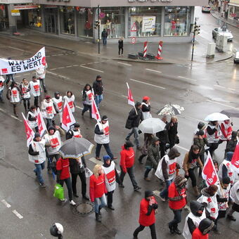Der Öffentliche Dienst streikt in Augsburg. Bild: B4B SCHWABEN