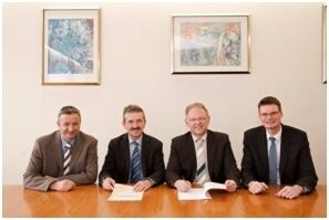 Uwe Sommer, Robert Hartinger, Georg Schwarz und Markus Kittl, Foto: erdgas schwaben gmbh