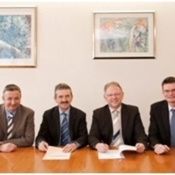 Uwe Sommer, Robert Hartinger, Georg Schwarz und Markus Kittl, Foto: erdgas schwaben gmbh