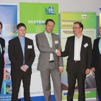 Markus Glogowski, Stefan Schimpfle, Referent Jörn Steinhauer, Bernd Reger Peter Igel, Foto: Stadt Kaufbeuren