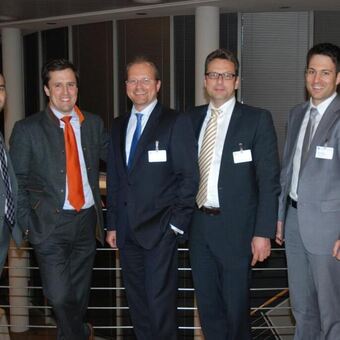 Nihat Anac, Sebastian Priller, Florian Möckel, Matthias Riedle und Roman Mayr, Foto: Marketing-Club Augsburg