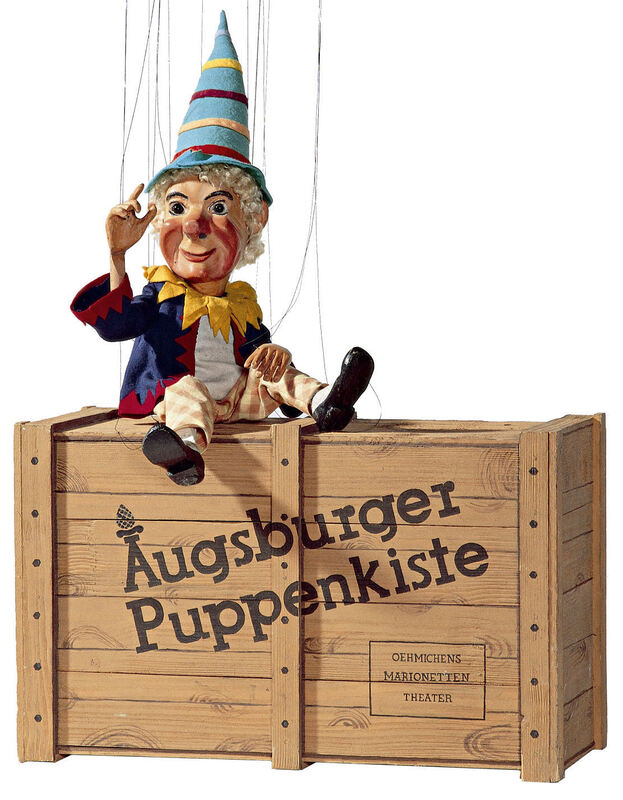 Die berühmten Marionetten der Augsburger Puppenkiste amüsierten am Gewerbekundenabend das Publikum.