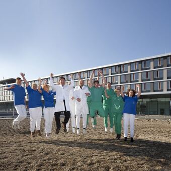 Kann nun eröffnet werden: Der Neubau der Chirurgie I Dermatologie. Foto: Klinikum Ulm