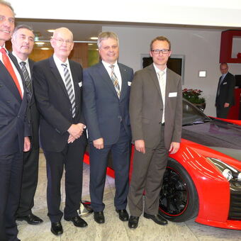 Prof. Klaus Drechsler, Horst Schönfeld, Dr. Hans-Wolfgang Schröder, Dr. Hubert Jäger, und Wolfgang Kudoke, Foto: CCeV