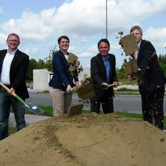 Spatenstich der Augsburger Niederlassung von Wessels+Müller; Foto: Wirtschaftsreferat Augsburg