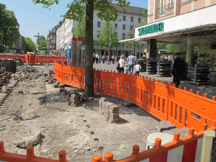 Umbauarbeiten Königsplatz Augsburg
