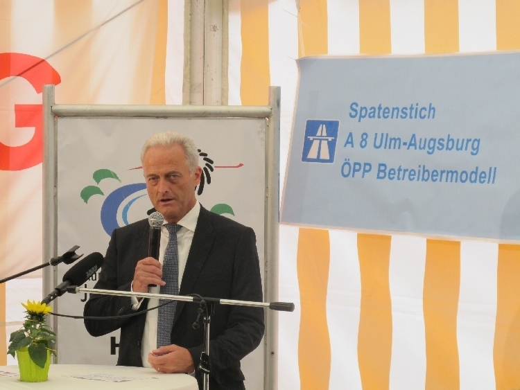 Spatenstich für die A8 mit Dr. Peter Ramsauer