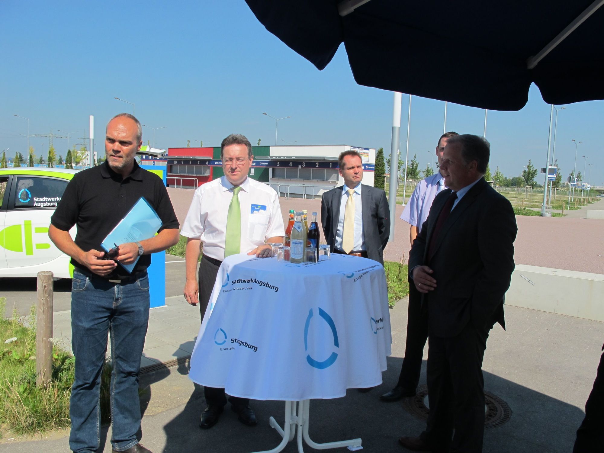 Die Stadtwerke Augsburg erweitern Fahrzeugpool um das Elektroauto Citroen C-Zero, Foto B4B SCHWABEN