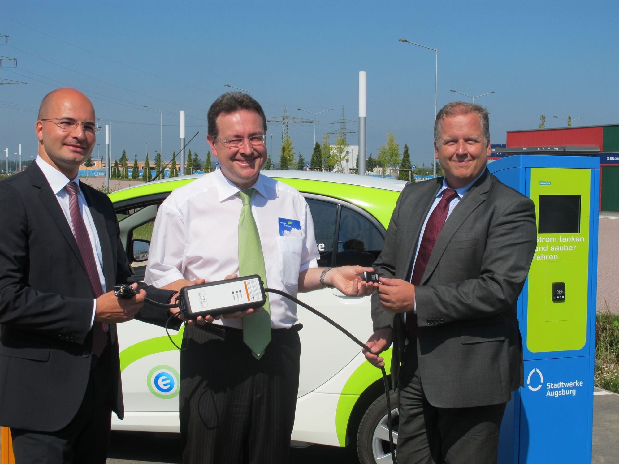 Die Stadtwerke Augsburg erweitern Fahrzeugpool um das Elektroauto Citroen C-Zero, Foto B4B SCHWABEN