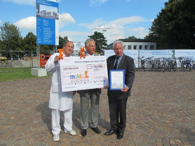 Spendenübergabe des Rotary Clubs an die mukis zum Aufbau der neuen Kinderklinik Augsburg, Foto: B4B SCHWAB