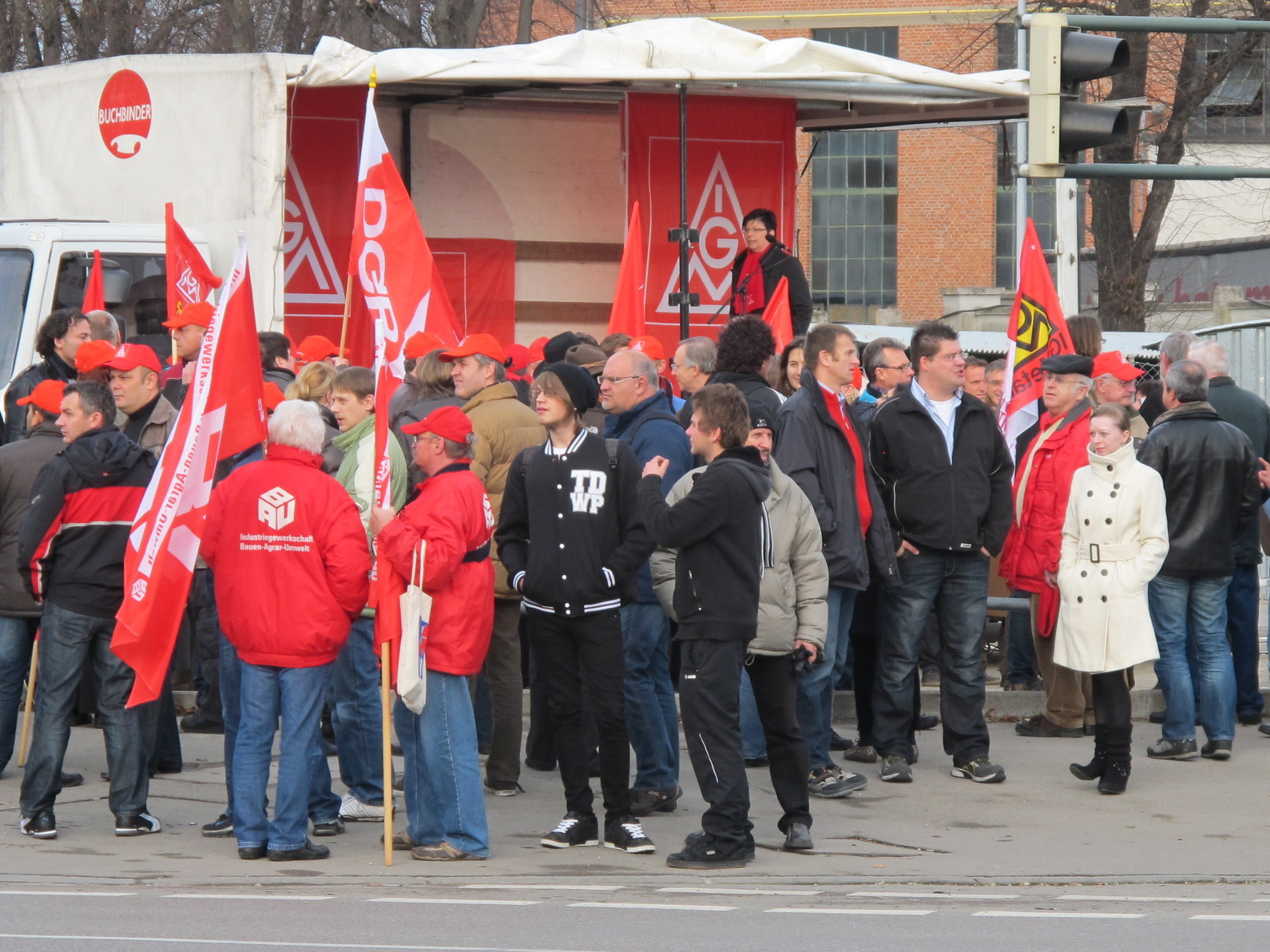 Protestkundgebung zur manroland Insolvenz, Foto: B4BSCHWABEN