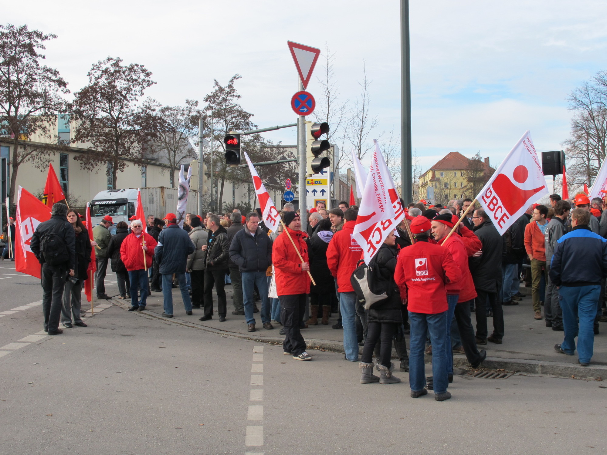 Protestkundgebung zur manroland Insolvenz, Foto: B4BSCHWABEN