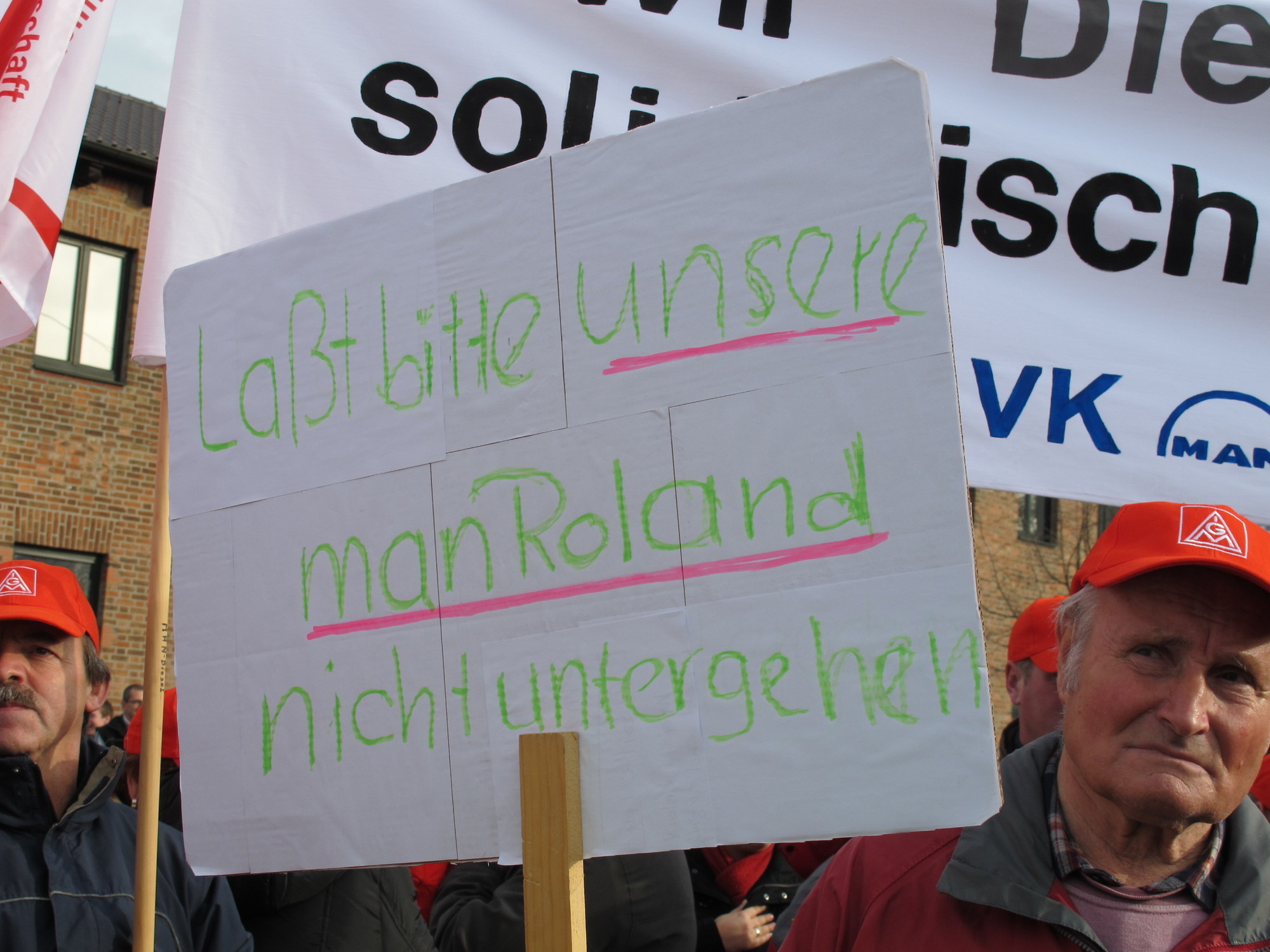 Protestkundgebung zur manroland Insolvenz, Foto: B4BSCHWABEN