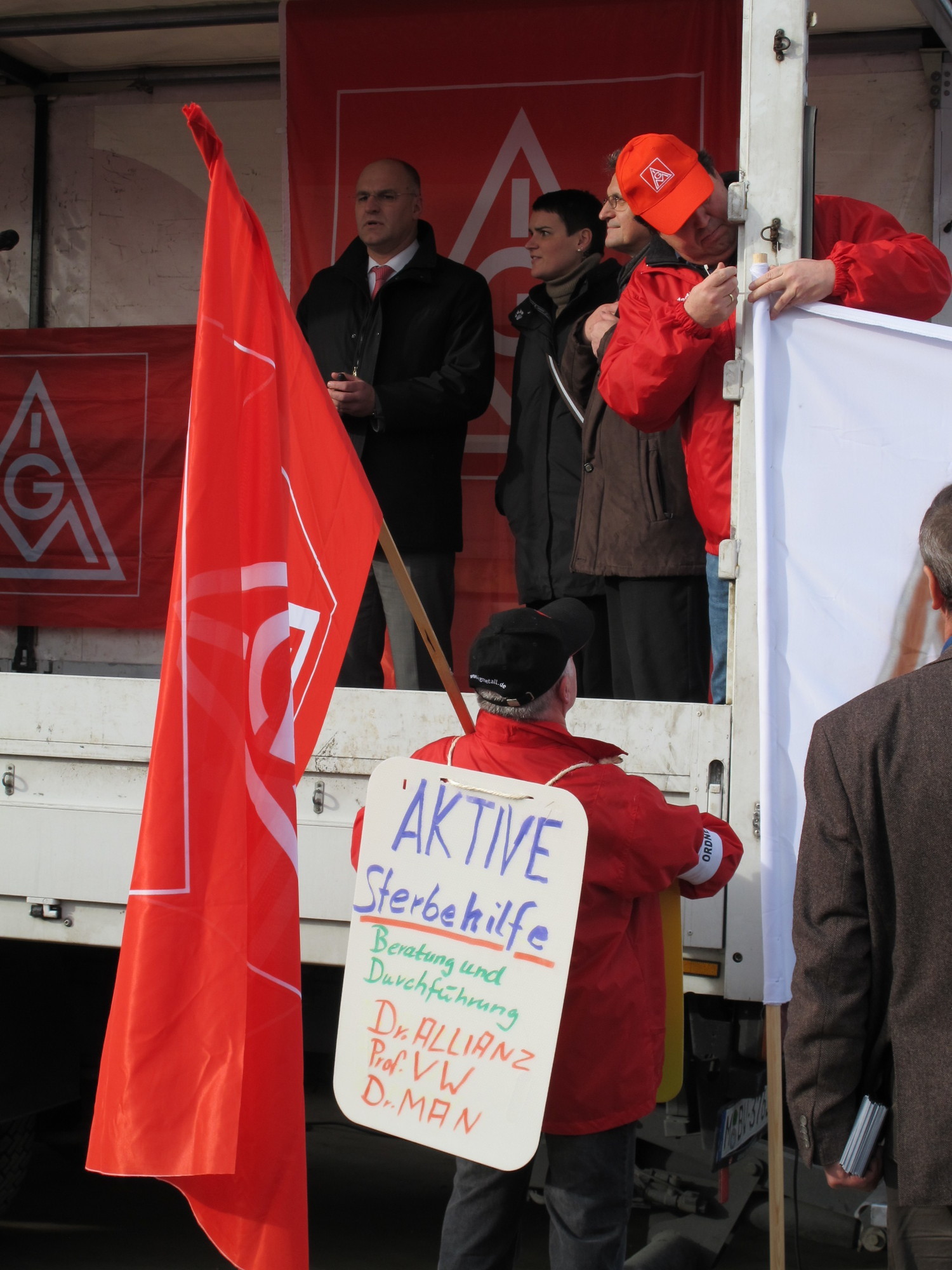 Protestkundgebung zur manroland Insolvenz, Foto: B4BSCHWABEN