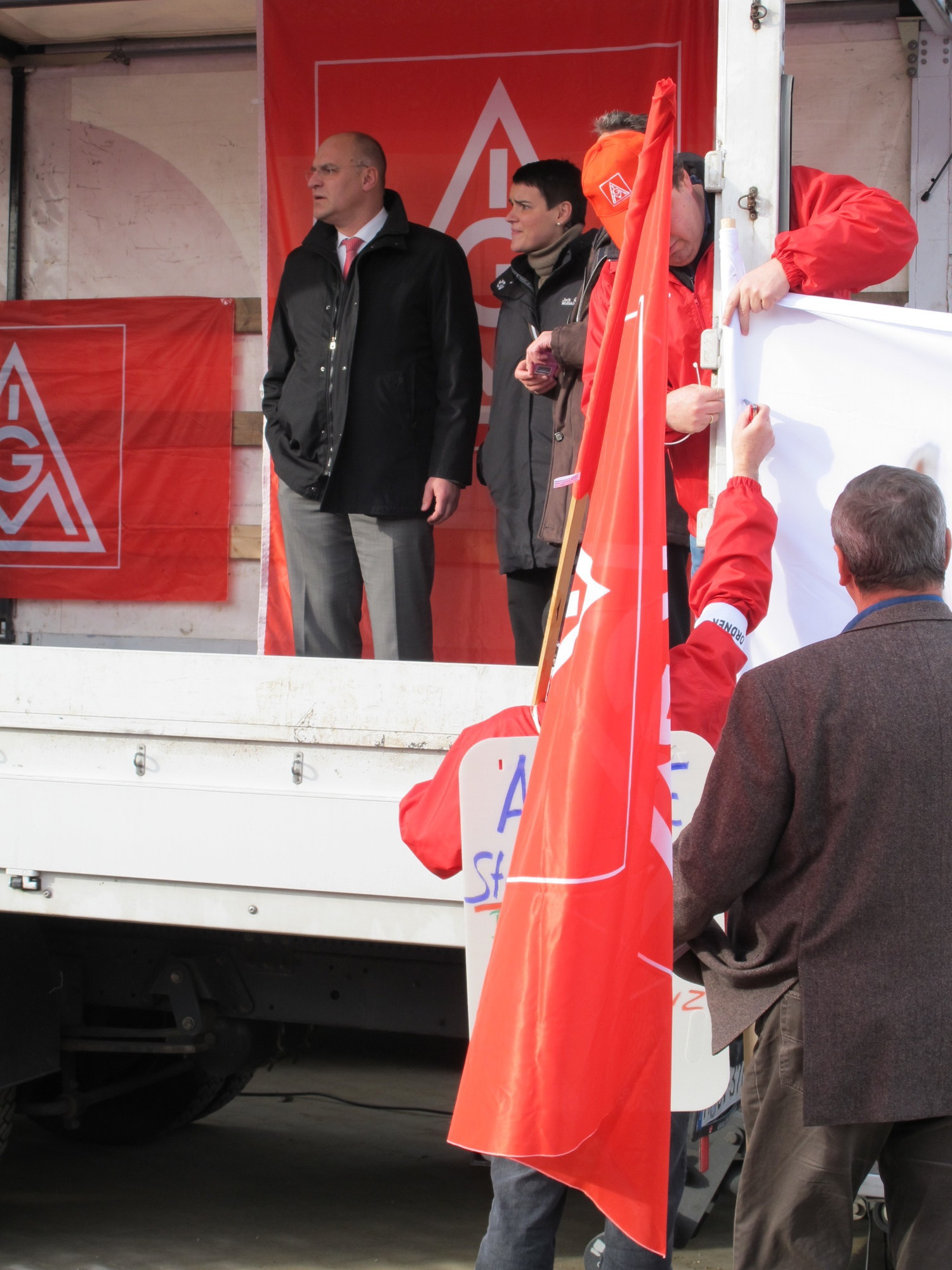 Protestkundgebung zur manroland Insolvenz, Foto: B4BSCHWABEN