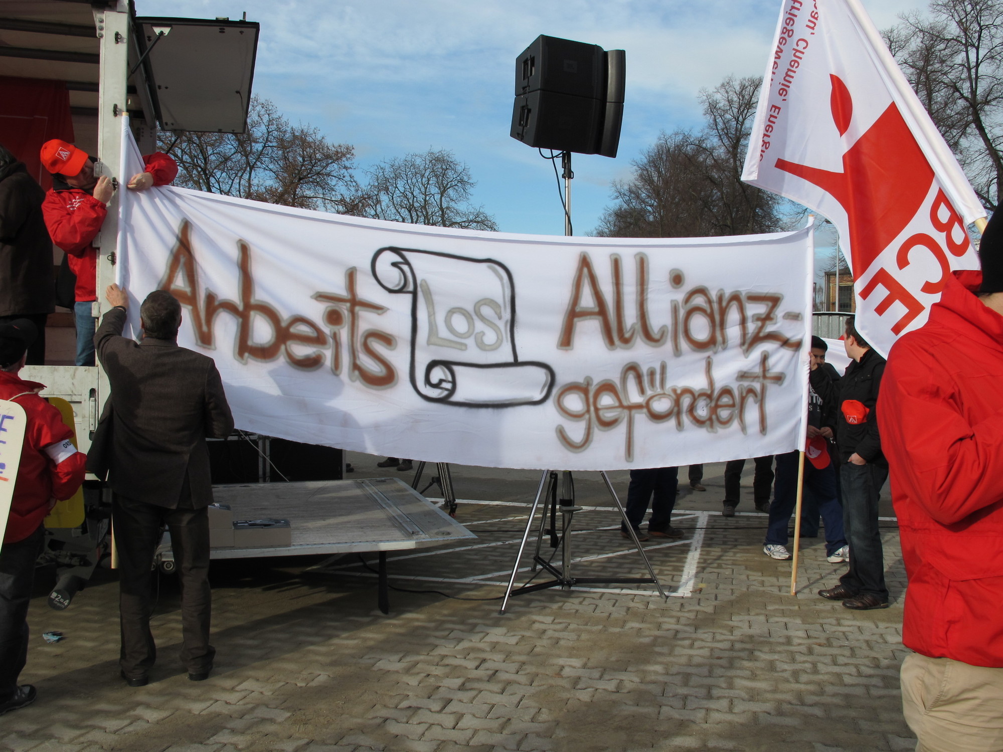 Protestkundgebung zur manroland Insolvenz, Foto: B4BSCHWABEN