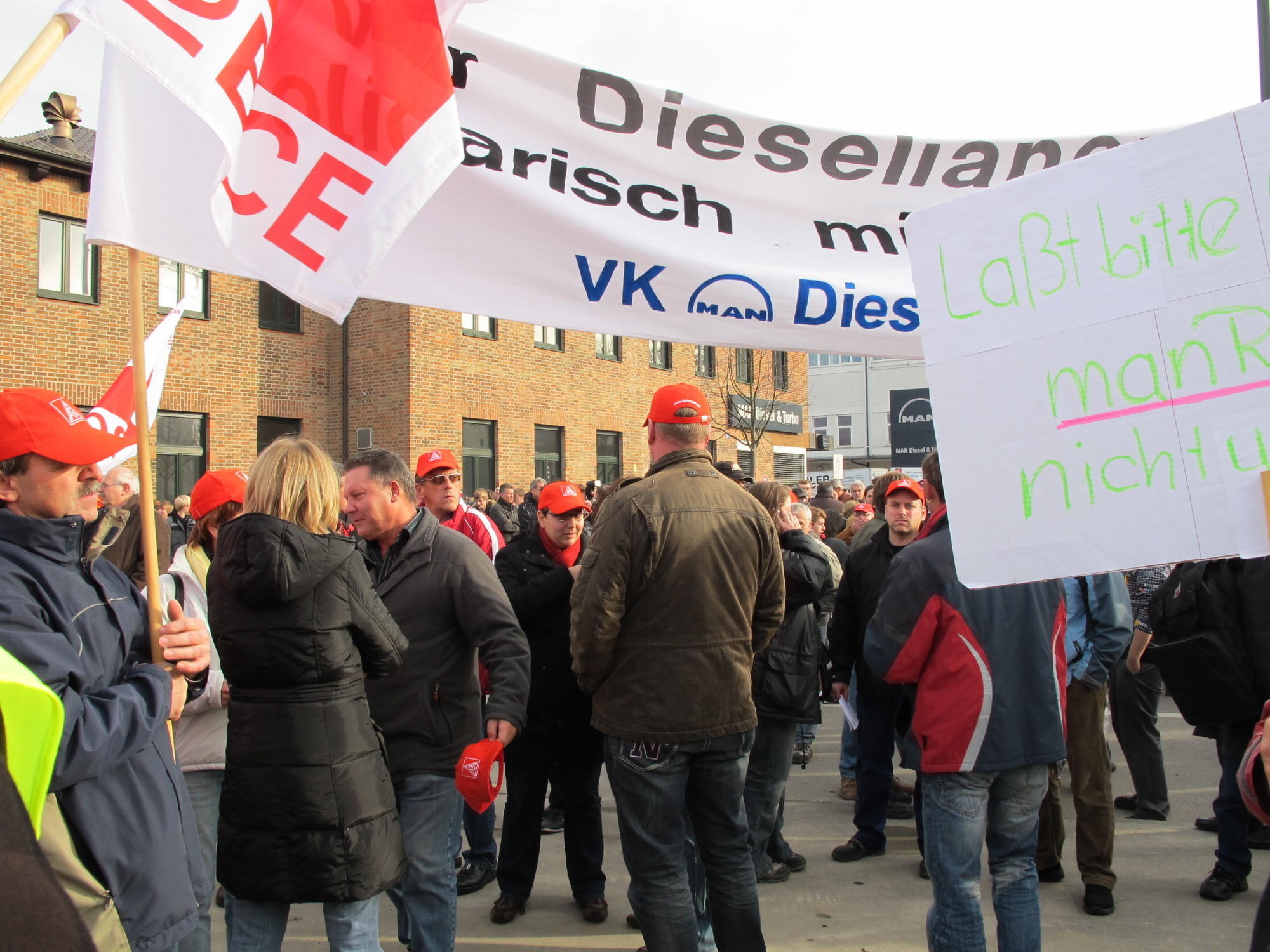 Protestkundgebung zur manroland Insolvenz, Foto: B4BSCHWABEN