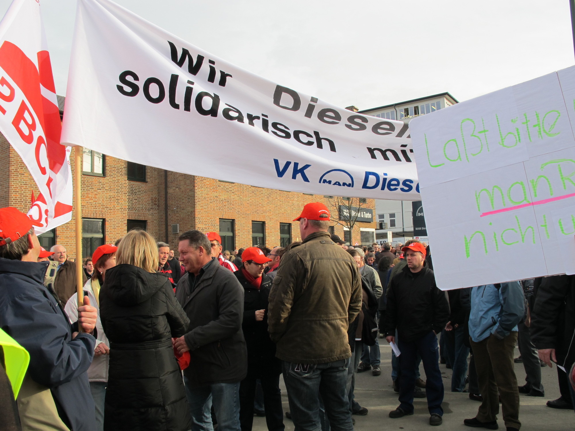 Protestkundgebung zur manroland Insolvenz, Foto: B4BSCHWABEN