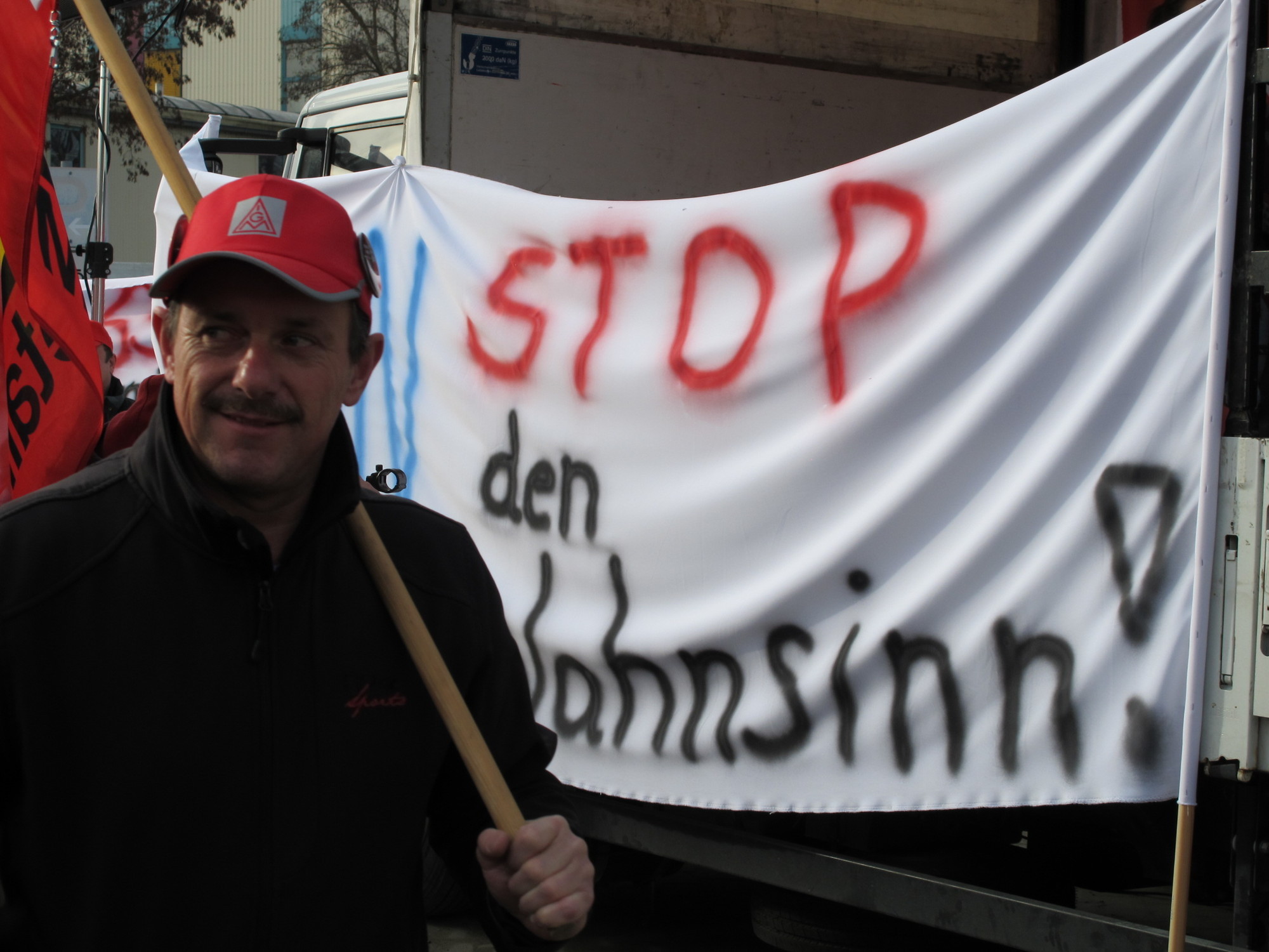 Protestkundgebung zur manroland Insolvenz, Foto: B4BSCHWABEN