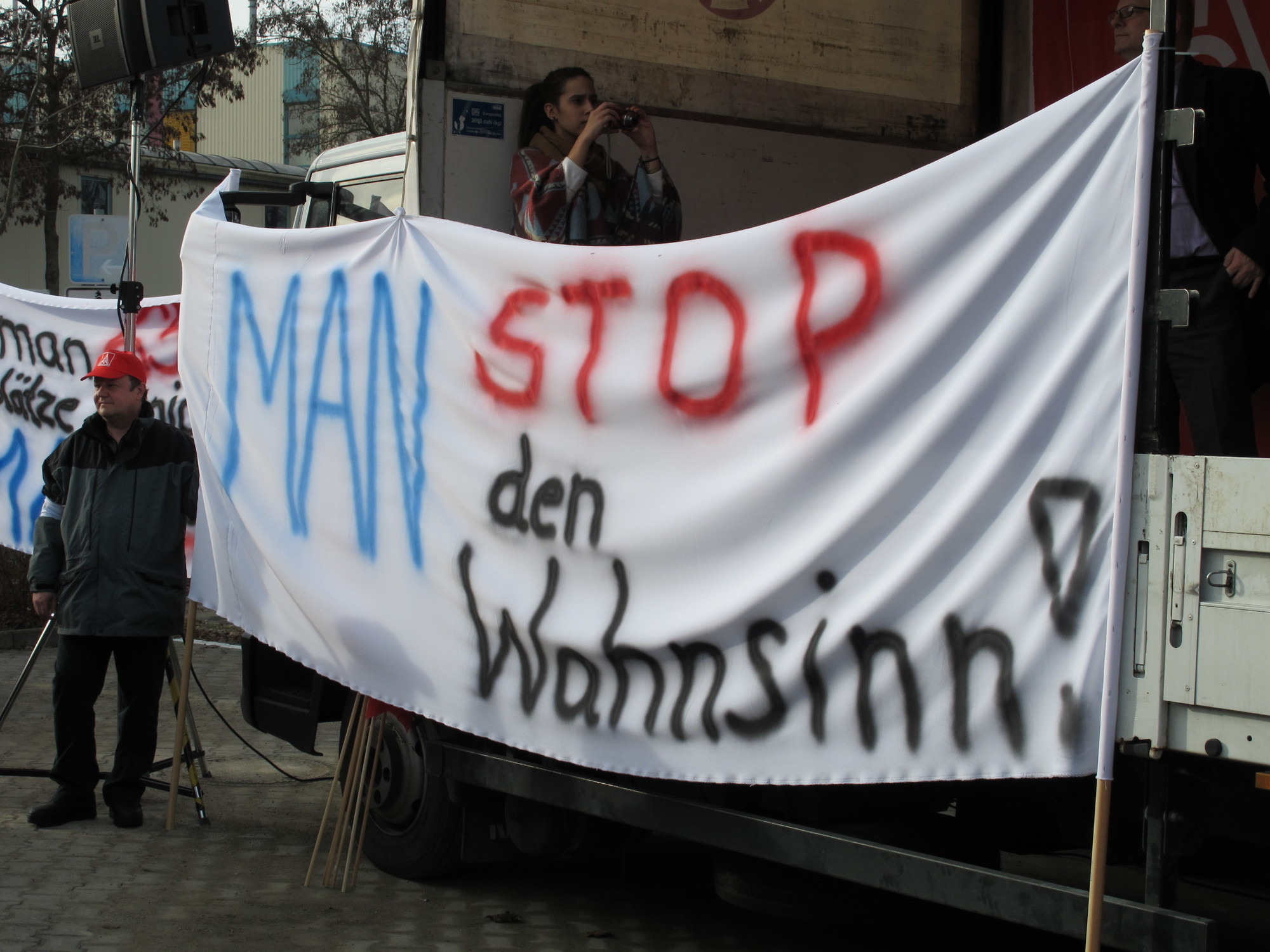 Protestkundgebung zur manroland Insolvenz, Foto: B4BSCHWABEN