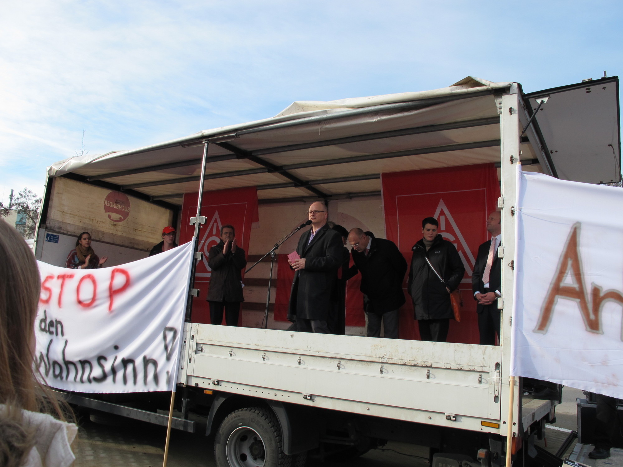 Protestkundgebung zur manroland Insolvenz, Foto: B4BSCHWABEN