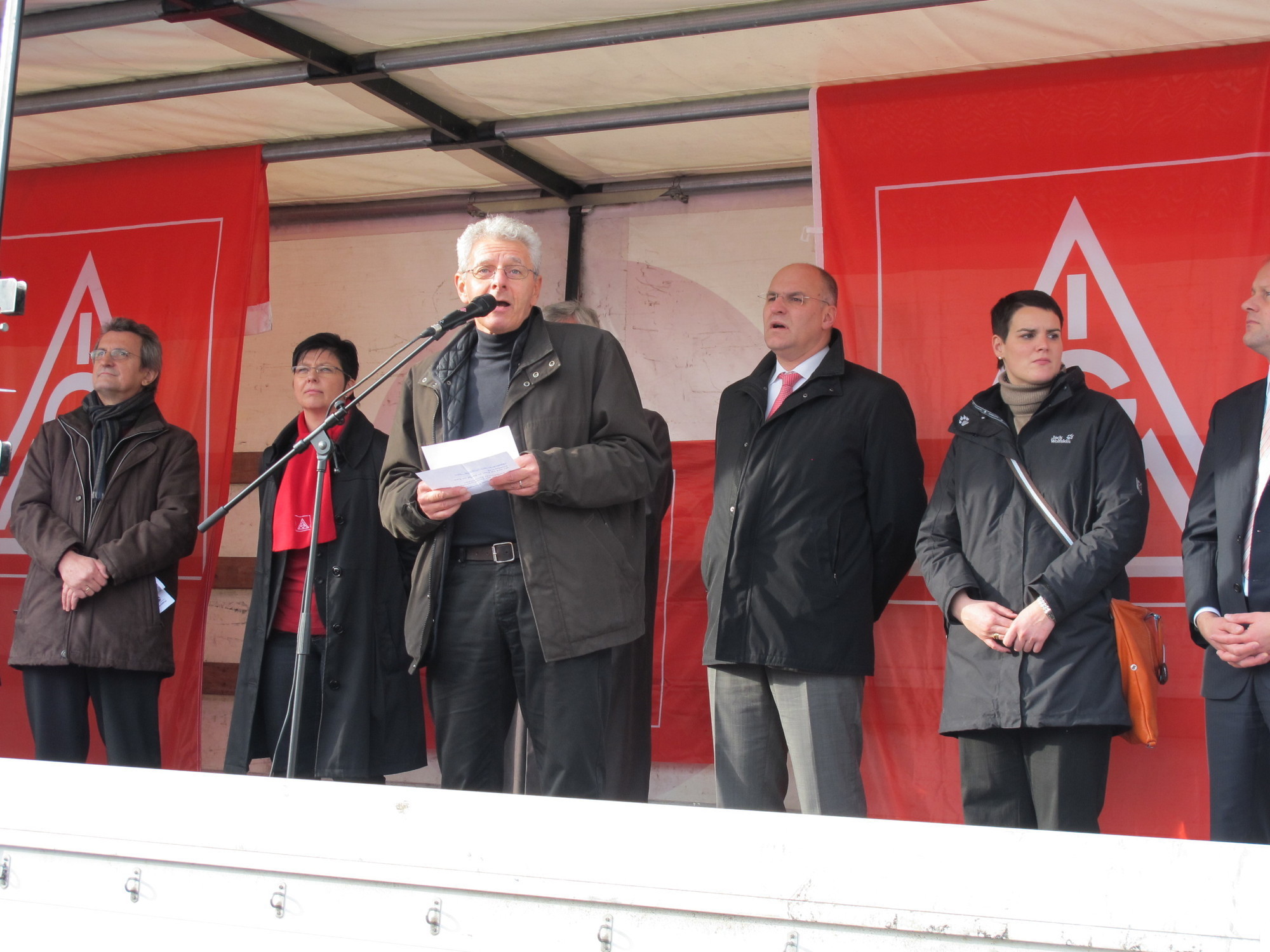 Protestkundgebung zur manroland Insolvenz, Foto: B4BSCHWABEN