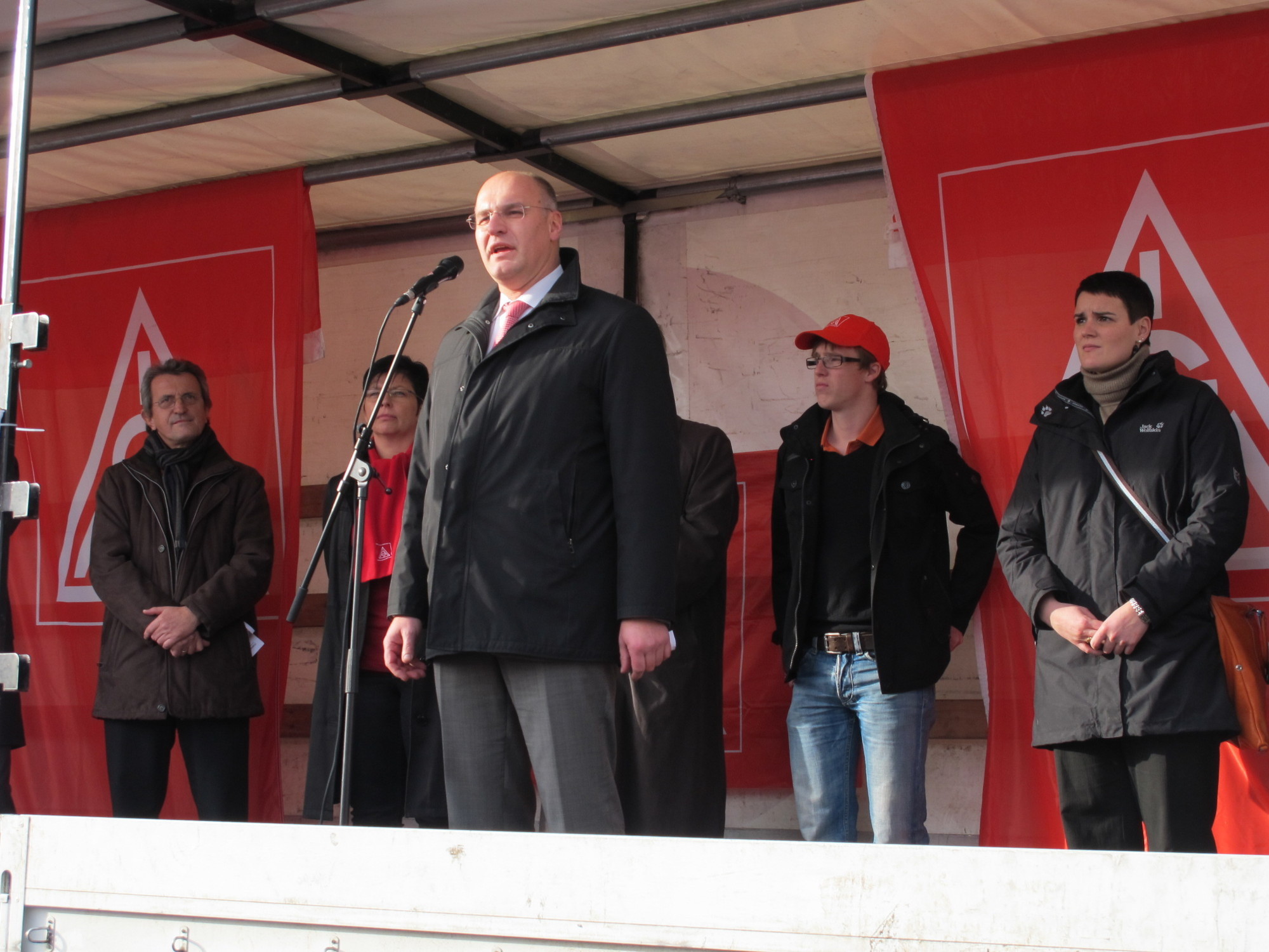 Protestkundgebung zur manroland Insolvenz, Foto: B4BSCHWABEN