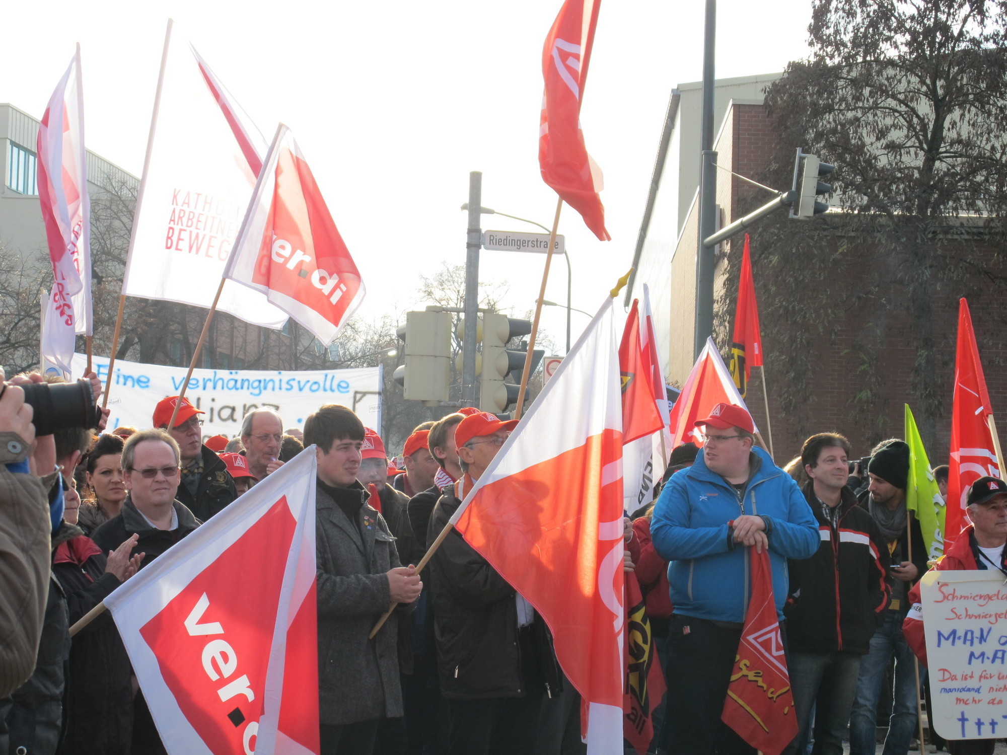 Protestkundgebung zur manroland Insolvenz, Foto: B4BSCHWABEN