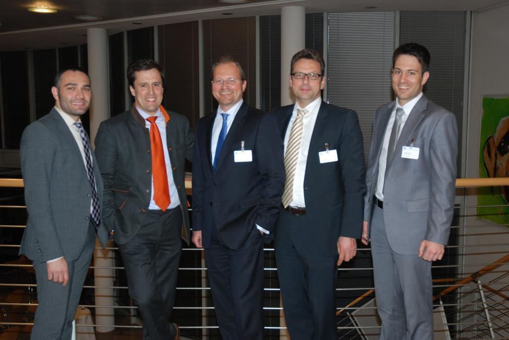 Nihat Anac, Sebastian Priller, Florian Möckel, Matthias Riedle und Roman Mayr, Foto: Marketing-Club Augsburg