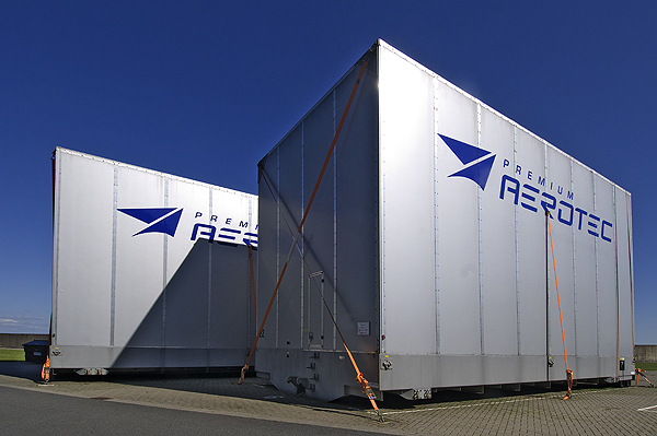 Container für den Transport von A380-Rumpfschalen bei PREMIUM AEROTEC, Foto: Premium AEROTEC