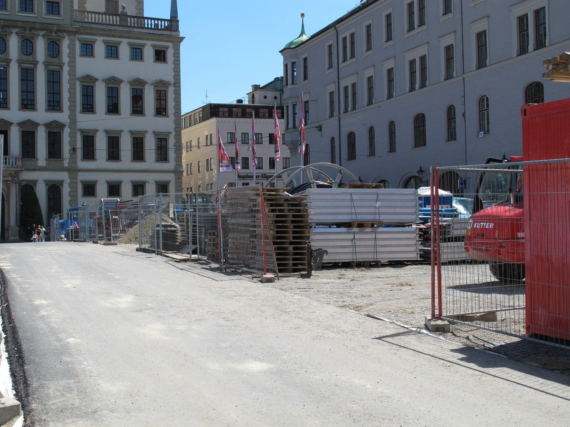Arbeiten am Königsplatz und in der Innenstadt schreiten voran, Fot: B4B SCHWABEN