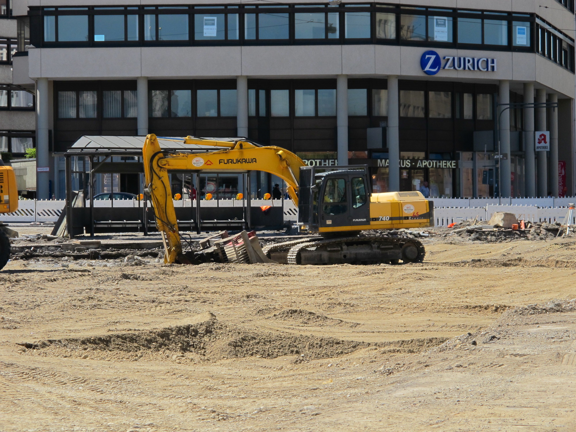 Arbeiten am Königsplatz und in der Innenstadt schreiten voran, Fot: B4B SCHWABEN