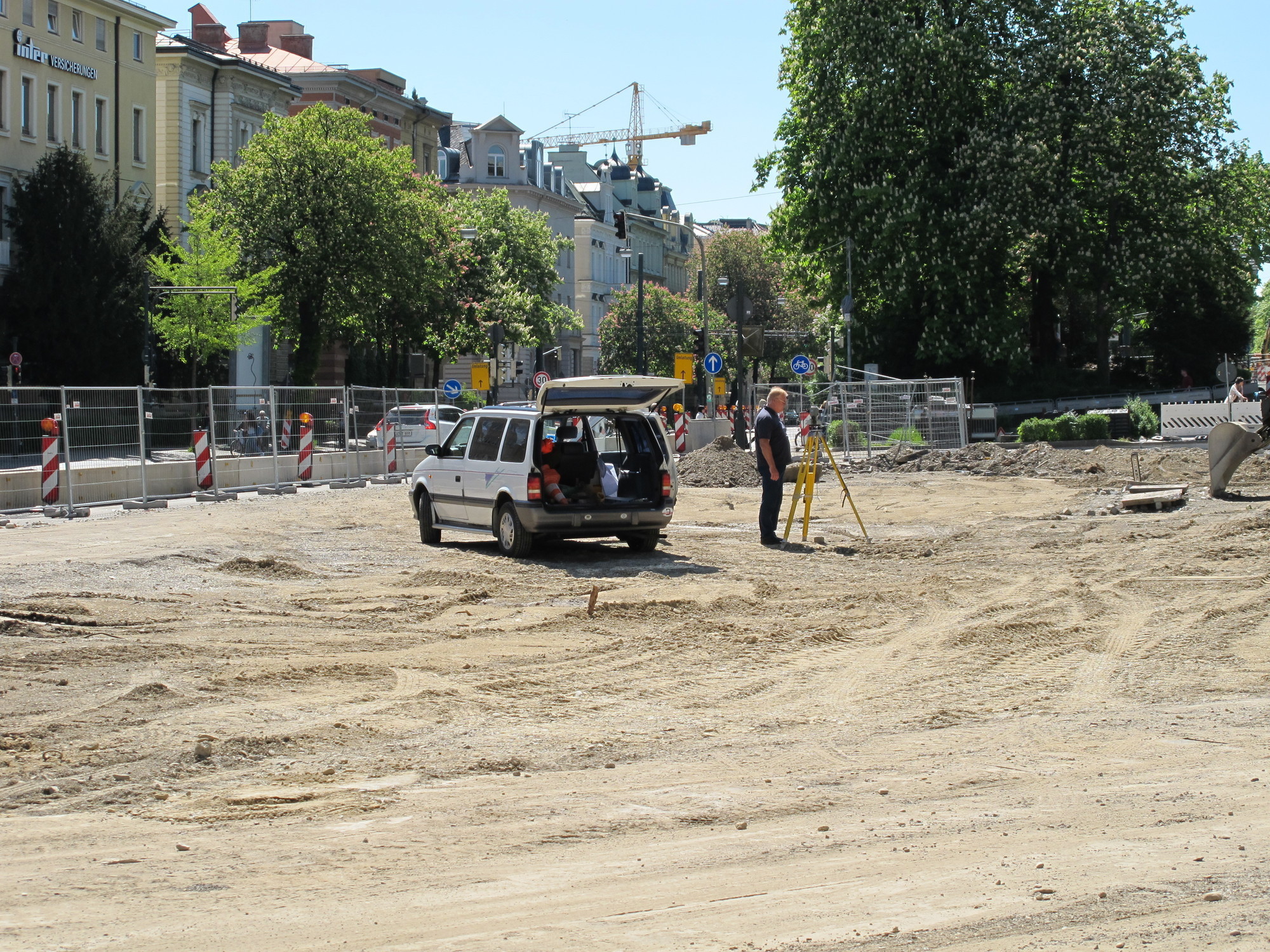 Arbeiten am Königsplatz und in der Innenstadt schreiten voran, Fot: B4B SCHWABEN