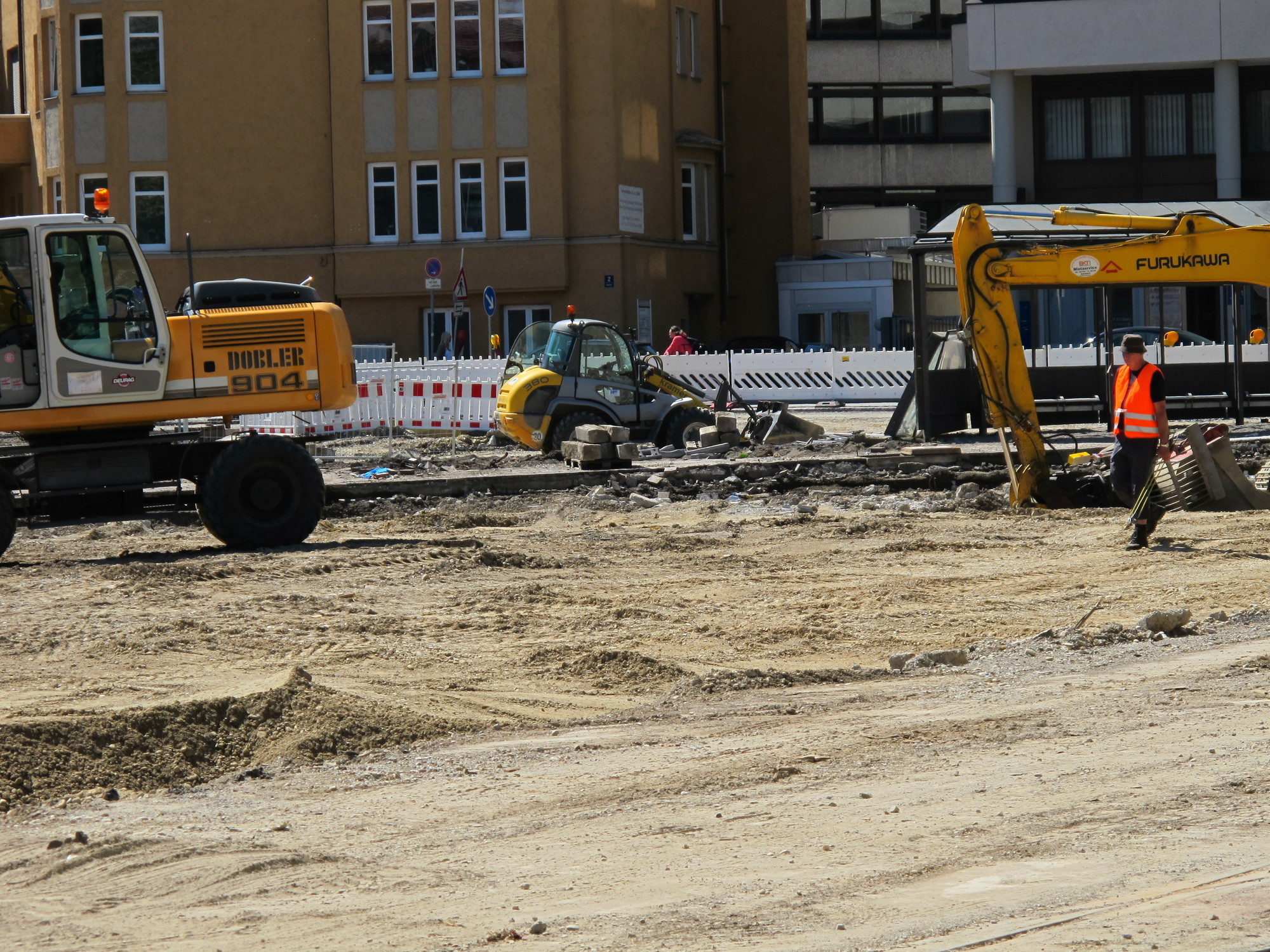 Arbeiten am Königsplatz und in der Innenstadt schreiten voran, Fot: B4B SCHWABEN