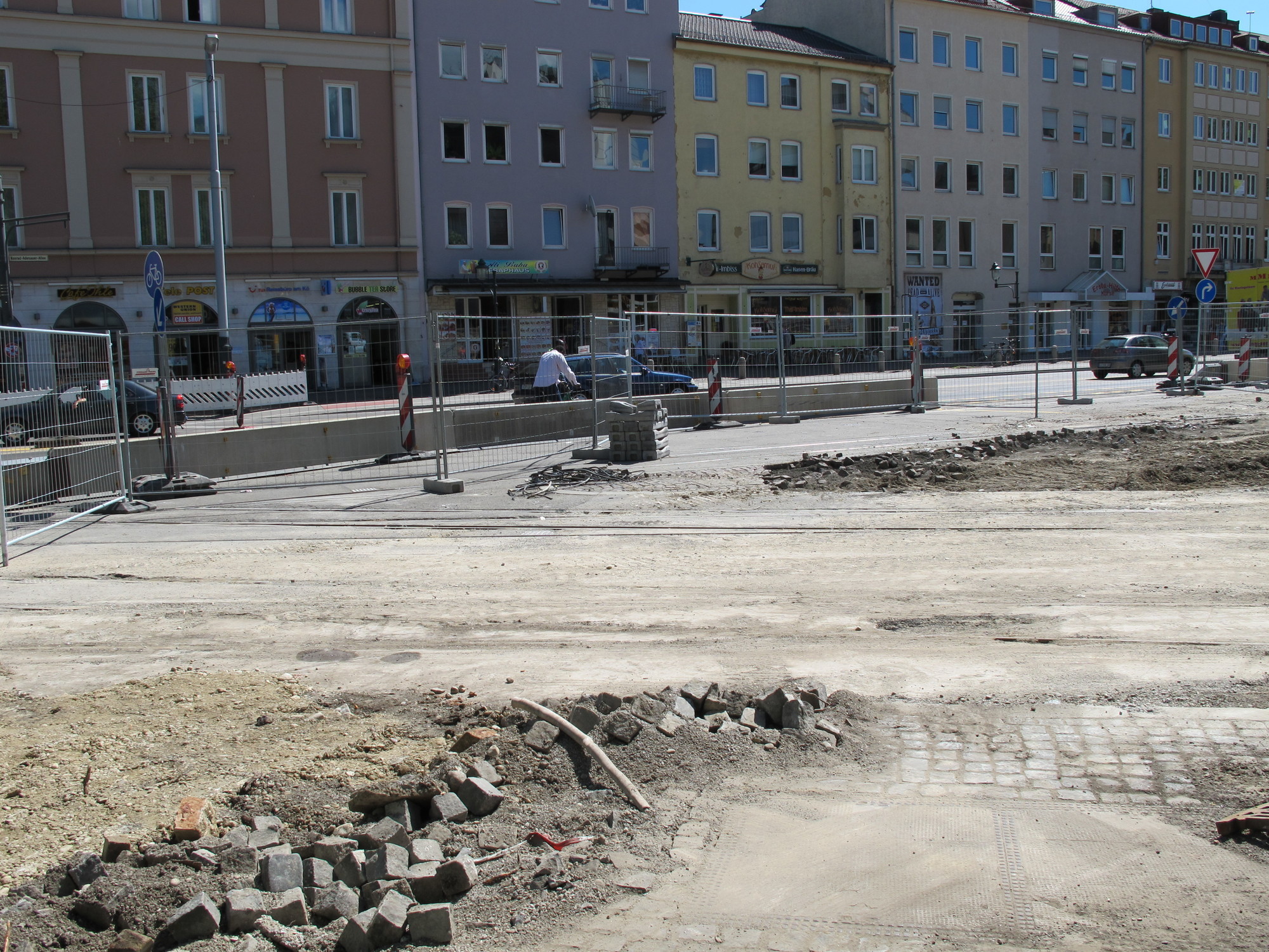 Arbeiten am Königsplatz und in der Innenstadt schreiten voran, Fot: B4B SCHWABEN