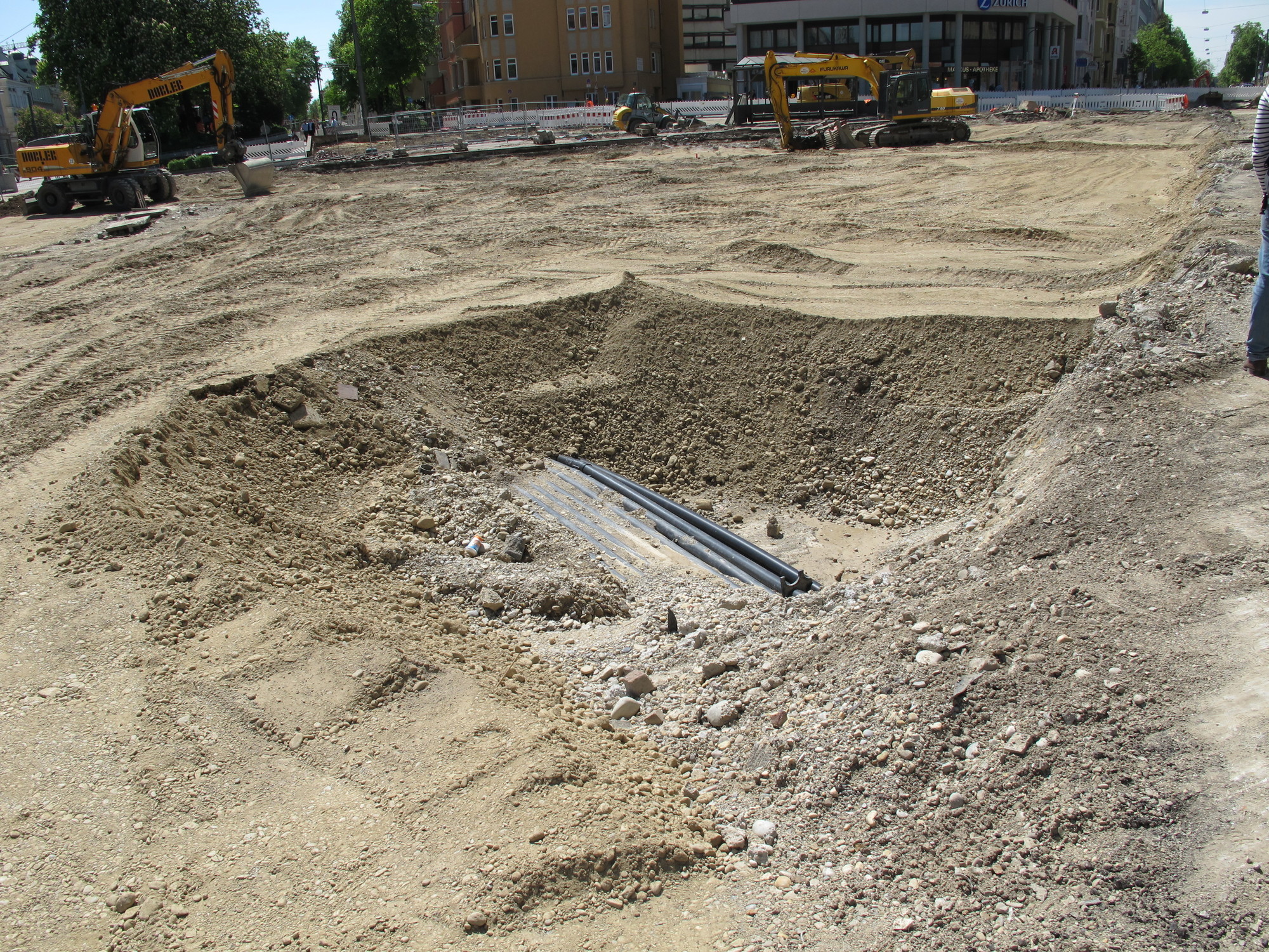 Arbeiten am Königsplatz und in der Innenstadt schreiten voran, Fot: B4B SCHWABEN