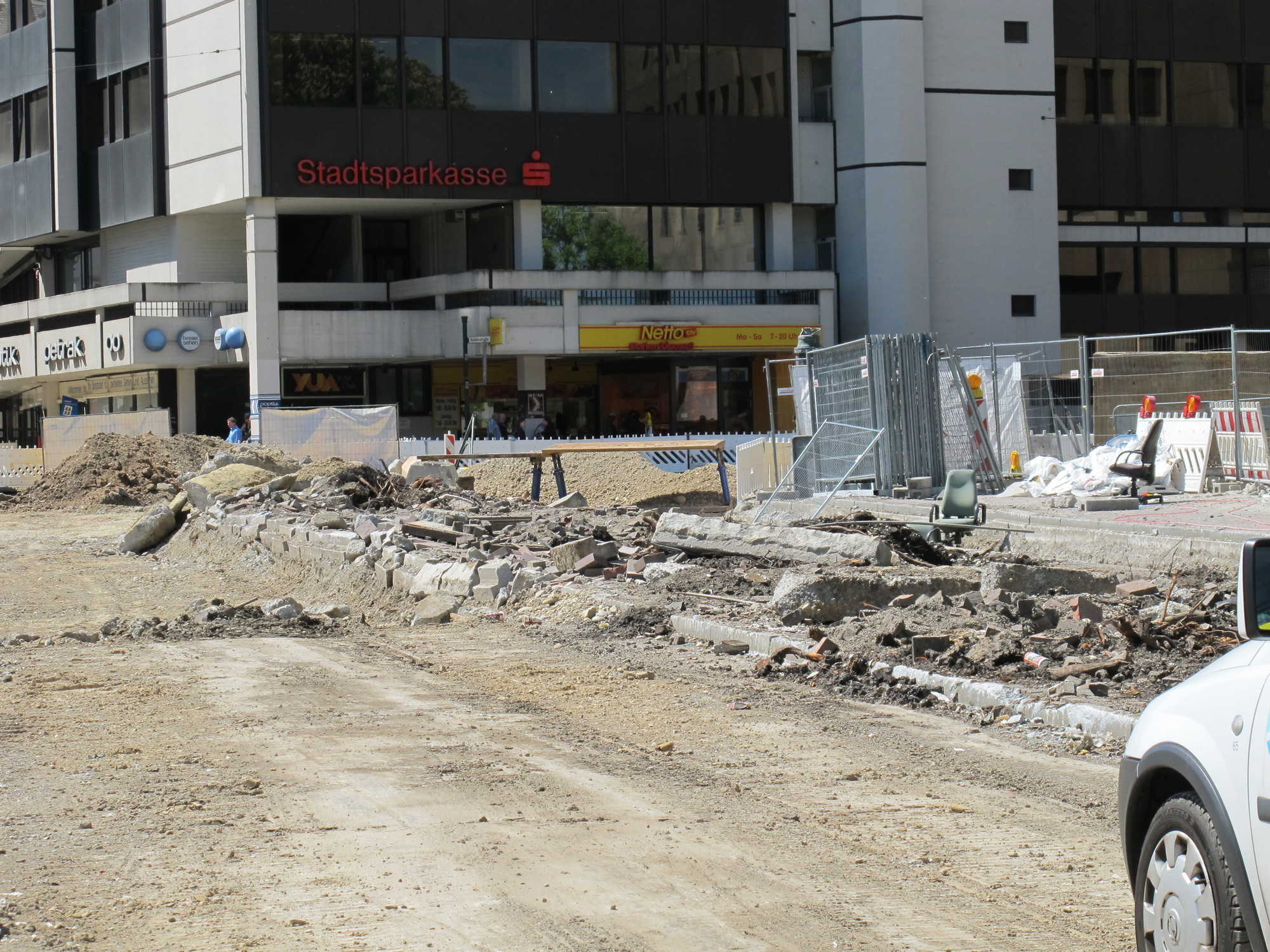 Arbeiten am Königsplatz und in der Innenstadt schreiten voran, Fot: B4B SCHWABEN