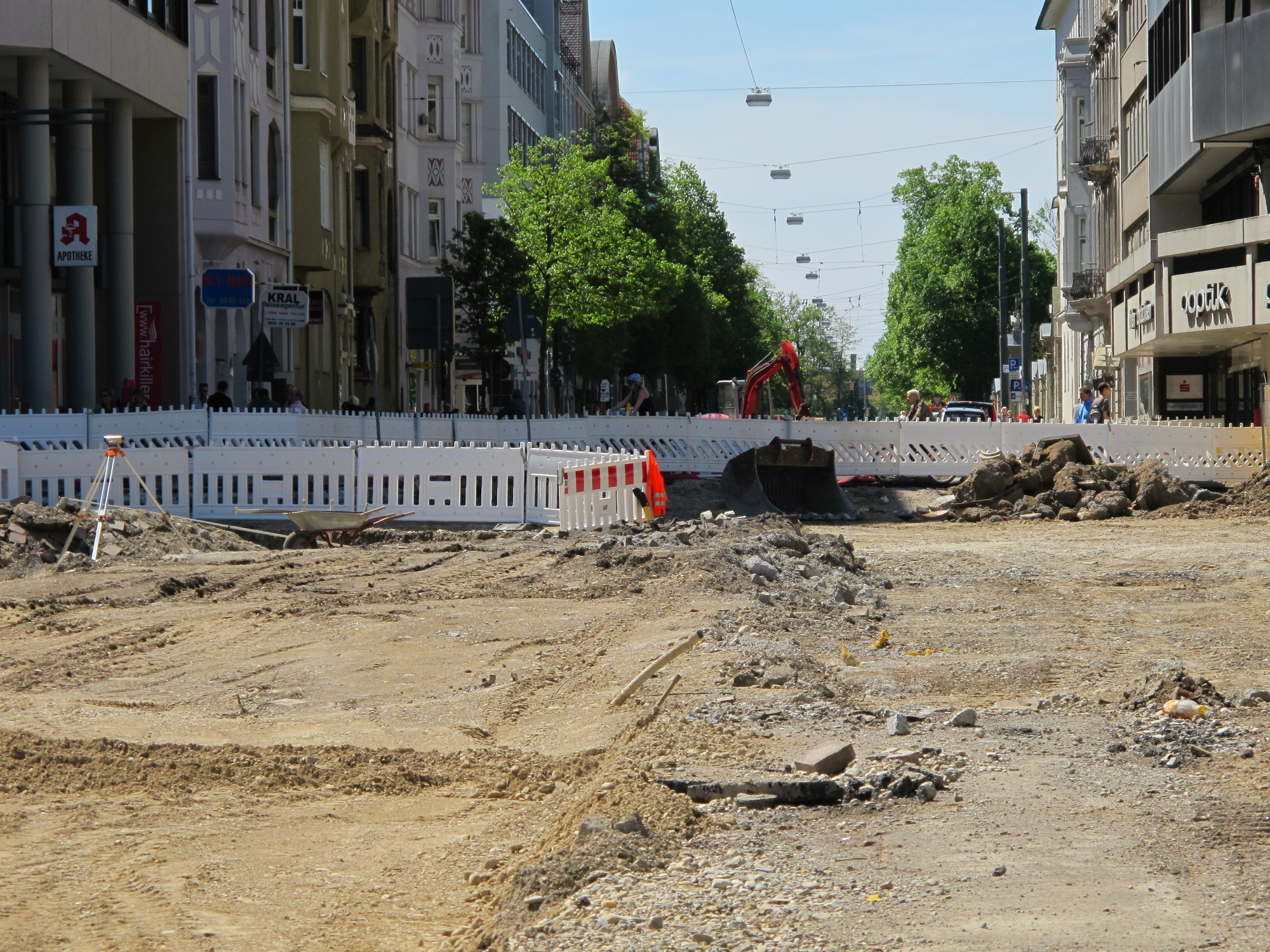 Arbeiten am Königsplatz und in der Innenstadt schreiten voran, Fot: B4B SCHWABEN